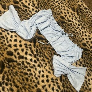 SHEIN Light Blue Textured Top